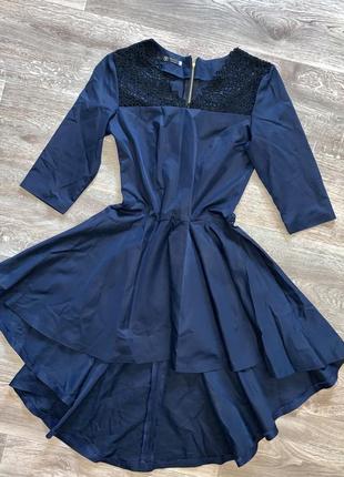 Вечернее платье, тёмно-синее платье