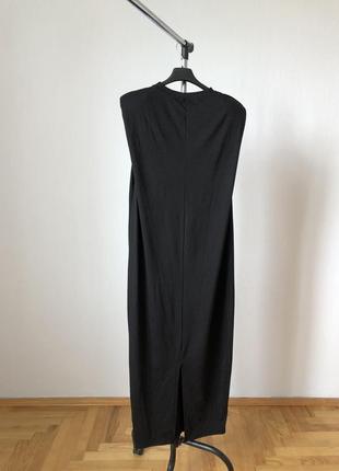Чорне плаття міді з вшитими плечиками розмір s/m нове5 фото
