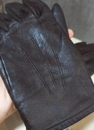 Перчатки,рукавички кожаные 100%  брендовые  marks & spencer  новые.4 фото