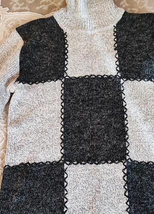 Сіра кофта гольф в’язана 2