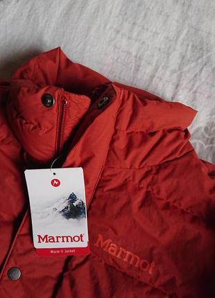Брендовая фирменная зимняя куртка натуральный пуховик marmot пух 700,оригинал из сша, размер s-m.5 фото
