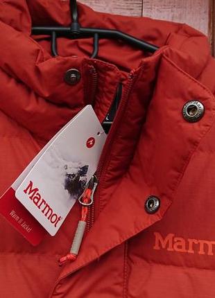 Брендовая фирменная зимняя куртка натуральный пуховик marmot пух 700,оригинал из сша, размер s-m.2 фото