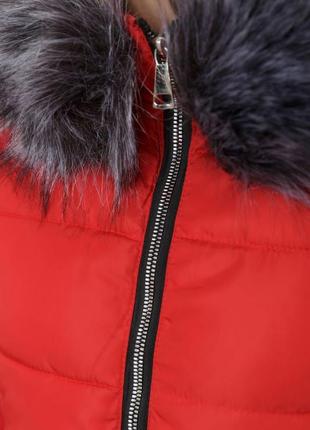 Куртка женская демисезонная цвет красный7 фото