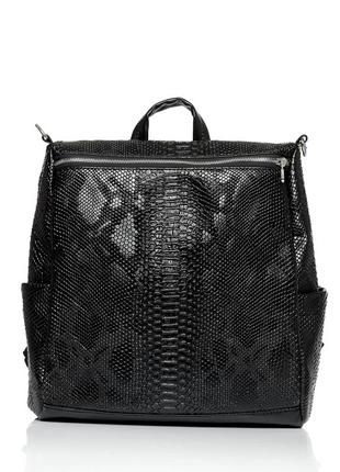 Жіночий рюкзак-сумка sambag trinity крокодил5 фото