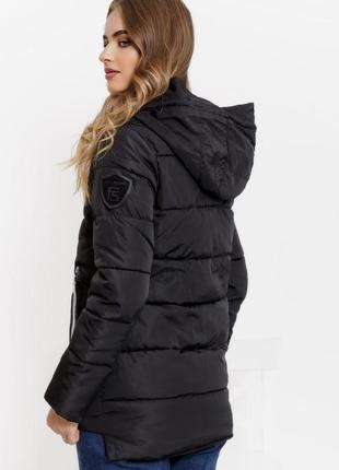 Куртка женская демисезонная цвет черный2 фото