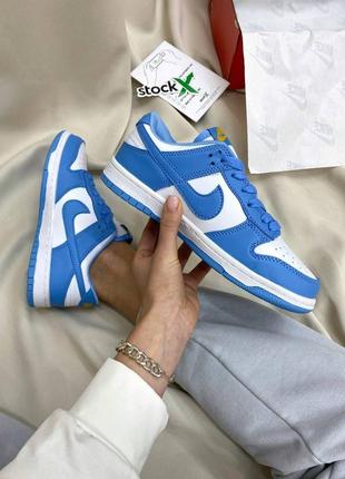 Жіночі кросівки nike dunk low university blue2 фото