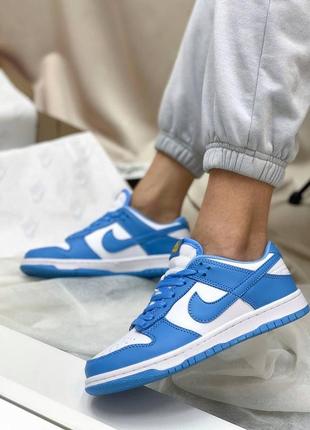 Жіночі кросівки nike dunk low university blue / smb3 фото