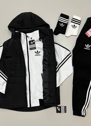 Набір adidas: жилет-кофта-штани-носки 2 пари🔥