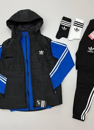 Набор adidas: жилет-кофта-штаны-носки 2 пары🔥7 фото