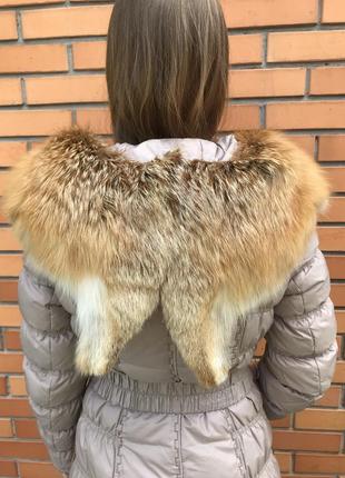 Зимнее пальто с мехом лисы2 фото