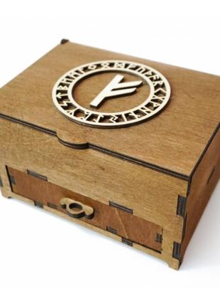 Шкатулка феху подвійна з ящиком (коричнева)