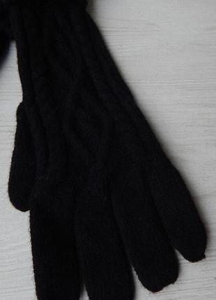 Жіночі в'язані рукавиці чорні c&a2 фото