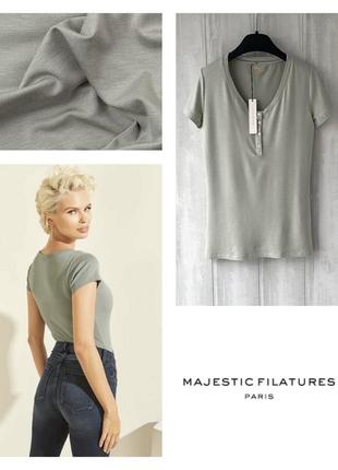 Новая футболка лонгслив majestic filatures из вискозы