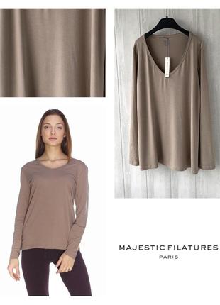 Футболка с длинными рукавами лонгслив реглан majestic filatures из вискозы