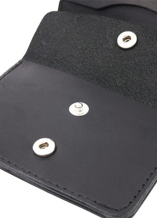 Матовое мужское портмоне из натуральной кожи shvigel 16600 черный3 фото
