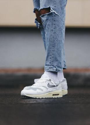 Кросівки чоловічі nike air max 1 patta white/кроссовки мужские найк аир макс 1