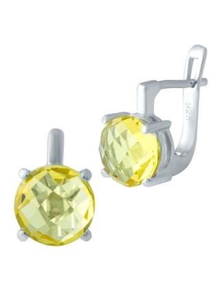 Срібні сережки з цитрином nano 5.08 ct (1950968)