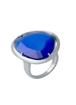 Серебряное кольцо с кошачьим глазом (19см размер) 2046905
