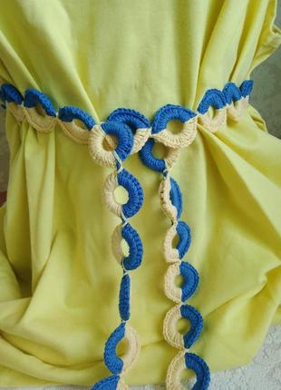 Вязаний гачком пояс для сукні