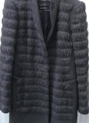 Невероятнейшее пальто allsaints fur shield coat оригинал6 фото