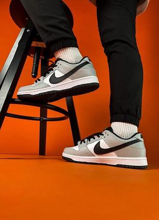 Чоловічі кросівки nike dunk low grey white 9