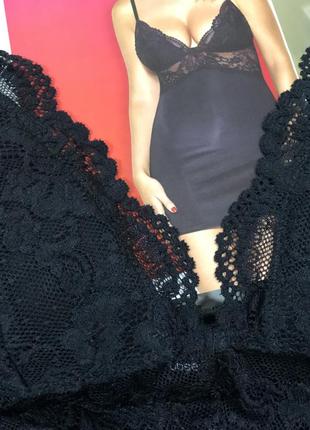 Черная  сорочка и трусики стринги obsessive 810 из серии эротического белья. s/m, l/xl4 фото