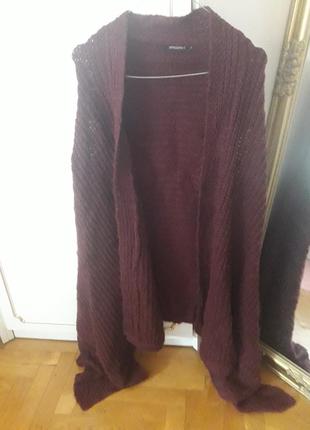 Кардиган стилтныы цвета марсала м