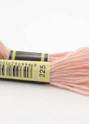 Нитки мулине для вышивки схс -225 розовая ракушка , 8 м