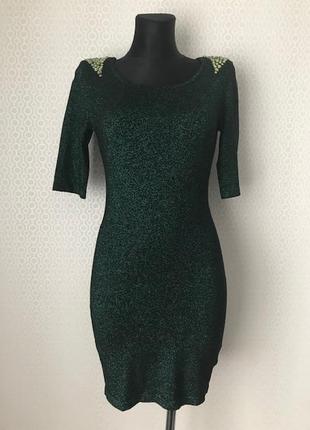 Нарядное вечернее / коктейльное платье с оригинальной спинкой от h&m, размер 36, укр 44-46