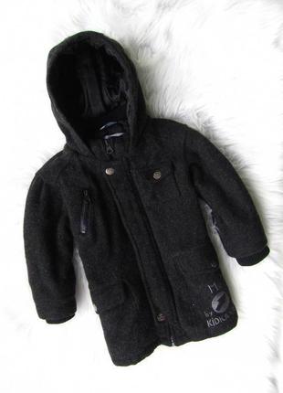 Стильная теплое демисезонная пальто куртка парка с капюшоном ickanai