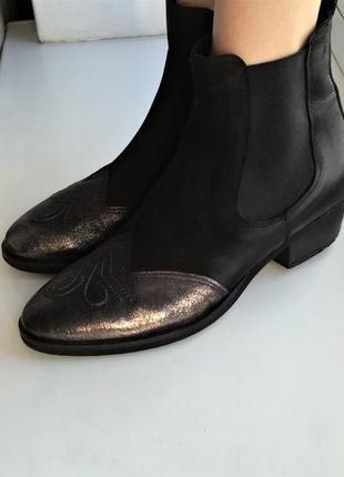 Шкіряні черевики passo per passo 40 р., кожаные ботинки челси казаки1 фото