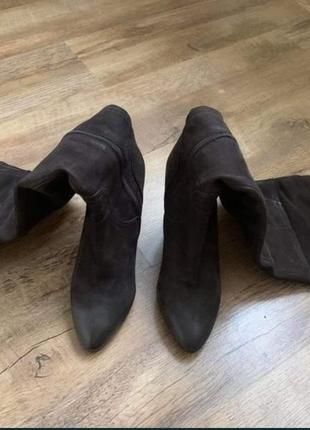 Сапоги ботфорты кожа нубук тм «respect» р.38/24,5см.