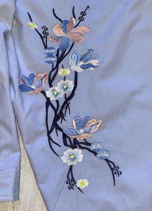Голубая блузка с вышивкой большого батального размера george р.202 фото