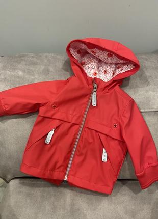 Куртка дождевик грязепруф,курточка резинка,красная куртка,красная парка дождевик1 фото