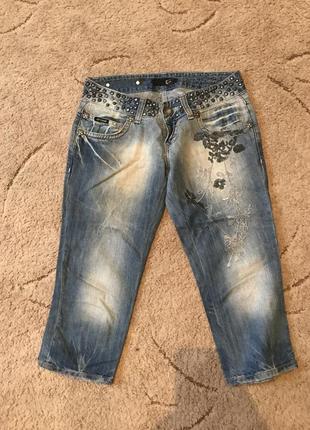 Бриджи джинсовые