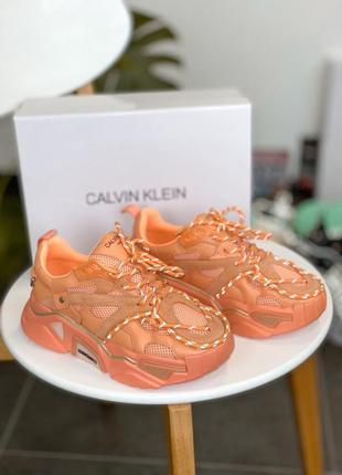 Кроссовки calvin klein strike 205w orange1 фото