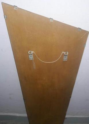 Зеркало фигурное ромбические угольное на раме в прихожую ссср трапеция