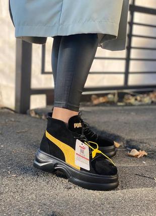 Ботинки puma spring boots yellow black10 фото