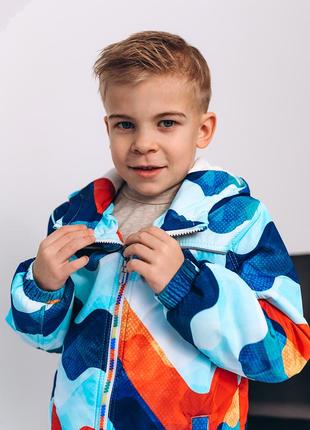 Демі куртка для хлопчика, демісезона тепла куртка, куртка на флісі1 фото