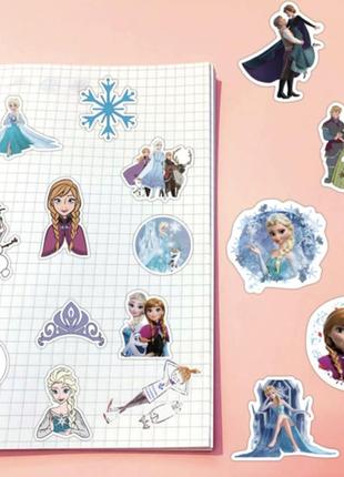 Наклейки виниловые холодное сердце frozen disney на предметы 50 шт.3 фото