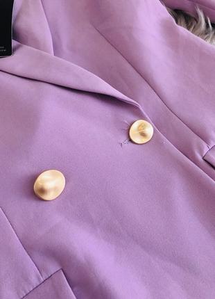 Стильна сукня - піджак блейзер з золотистими ґудзиками3 фото