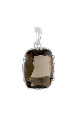 Срібна підвіска з раухтопазом (димчастим кварцом) 14.3 ct (2121169)