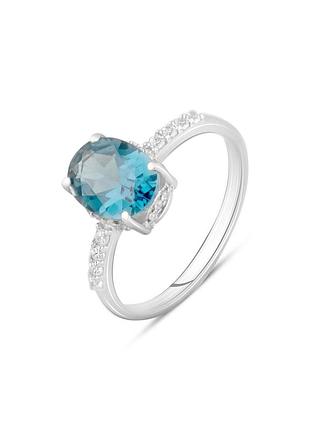 Серебряное кольцо с топазом лондон блю 2.45ct (18см размер) 2121848