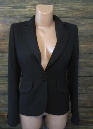 Пиджак стильный marks&spencer, 8 (s, 36), polyester, черный, новый!