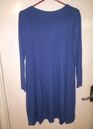 Віскозне,стрейчевое,елегантне,сіро-блакитне плаття, 14-18 рр.,італія, з нюансом2 фото