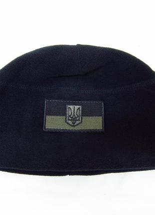 Шапка військова зимова флісова чорна 00603-5
