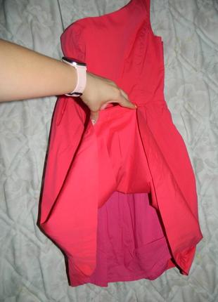 Р. 42-44 ошатне плаття рожеве на одне плече, можна на дівчинку-підлітка zara woman2 фото