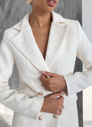 Жакет. пиджак. женский пиджак. белый пиджак. шанель4 фото