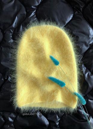 Шапка біні ангора пух норки 5