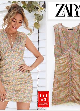 Нова колекція Zara міні сукня в квітковий принт